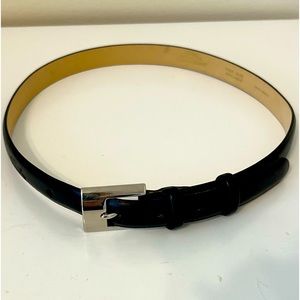 Longchamp Black Leather Belt- Size Small- Like New